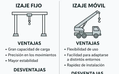 Diferencias entre izaje fijo y móvil: ventajas y desventajas